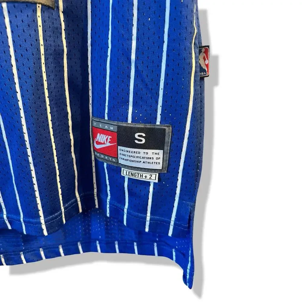 Vintage 90s Nike Shaquille O'Neal Orlando Magic #32 Blue Pinstripe Jersey Size S